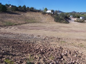 Site with tailings removed, followed by backfilling and re-grading (10/2/13) 